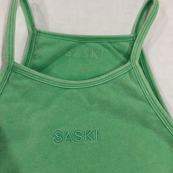 SASKI faded green crop tank - Picture 4 of 5